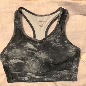 Gray Splashed Sports Bra